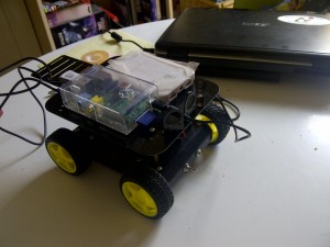 Internet Rover with Raspberry Arduino DFRobot Romeo board, taking commands from a website